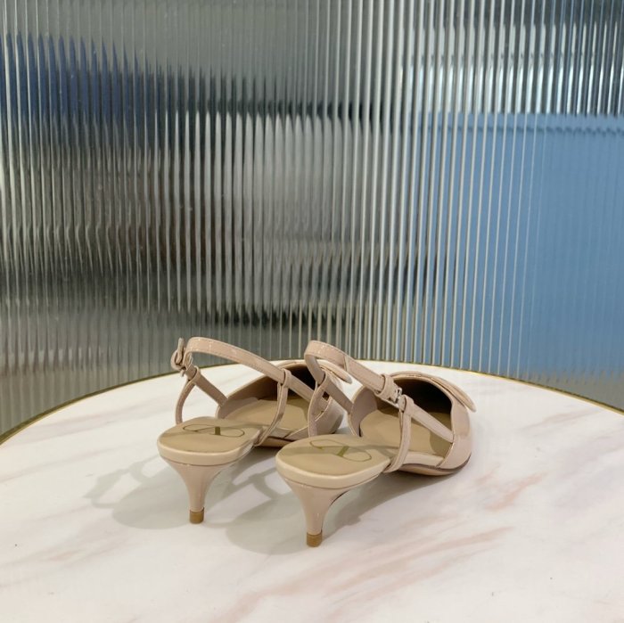 Valentino Women Shoes Mule Flip Flop Sandals VLOGO SIGNATURE CALFSKIN SLINGBACK PUMP 35MM with Original Box