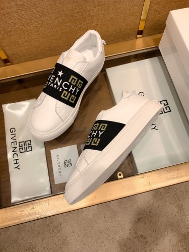 Givenchy Men Shoes Fashion Type Luxury Brand GIVENCHY SNEAKERS IN LEATHER WITH LATEX BAND with Original Box