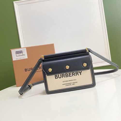 Burberry Womens Bag Mini Horseferry Print Title Bag with Pocket Detail