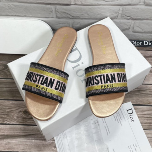 Dior Women Shoes Mule DWAY SLIDE Luxury Brand Womens Sandals Slippers with Original Box