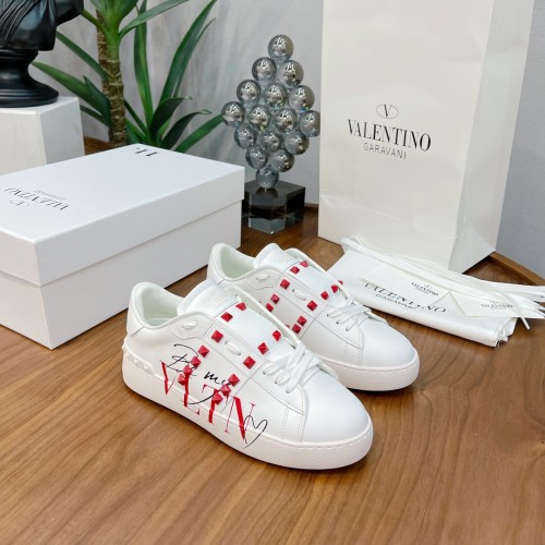 Valentino Men Shoes Fashion Design Luxury Brand OPEN SNEAKER WITH VLTN PRINT with Original Box WY2S0830XZUKR5