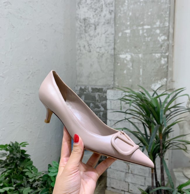 Valentino Women Shoes Mule Flip Flop Sandals VLOGO SIGNATURE CALFSKIN PUMP 45MM / 1.8 IN. with Original Box