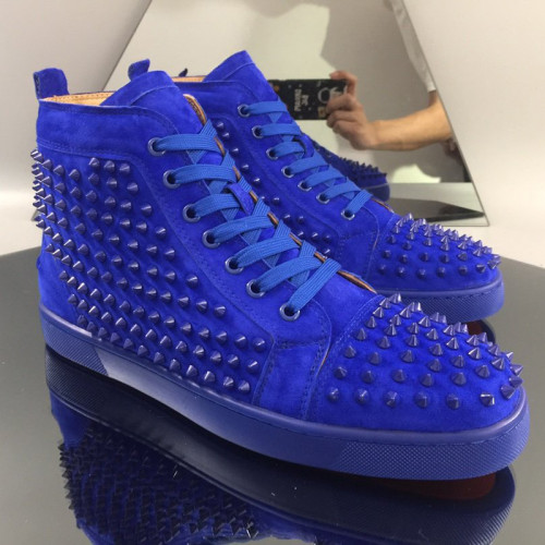 Christian Louboutin Mens Shoes Luxury Brand Red Bottom Design Louis Junior Spikes Flat with Original Box CL sneakers