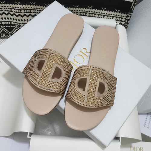 Dior Women Shoes Mule DWAY SLIDE Luxury Brand Womens Sandals Slippers with Original Box