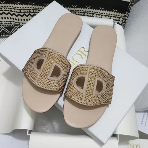 Dior Women Shoes Mule DWAY SLIDE Luxury Brand Womens Sandals Slippers with Original Box