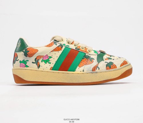 Gucci Distressed Screener Sneakers Womens Shoes 4401E296