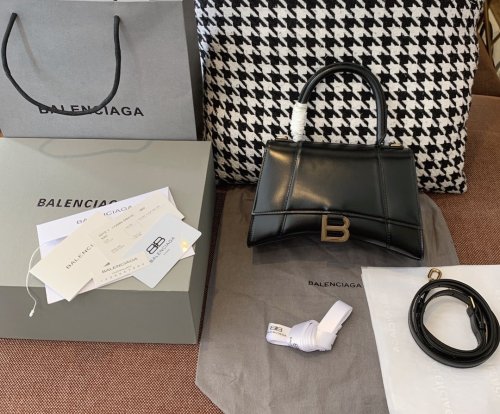 Balenciaga Womens Bag HOURGLASS XS TOP HANDLE BAG with Original Box