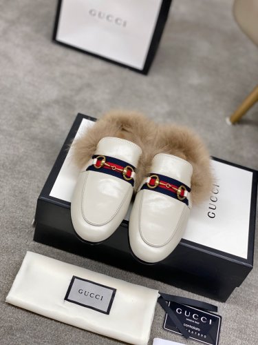 Gucci Womens Shoes Casual Loafers Design Luxury Brand Leather Princetown with Original Box