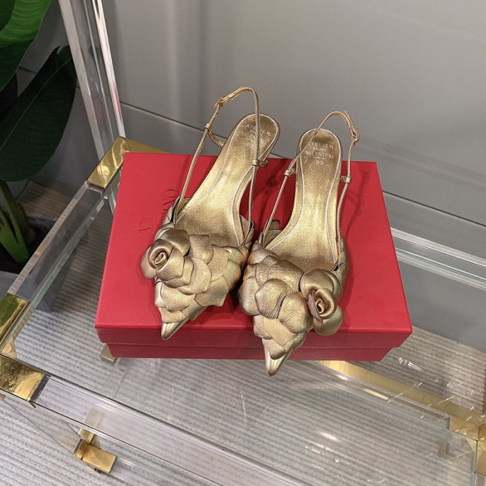 Valentino Womens Shoes VALENTINO GARAVANI ATELIER SHOES 03 ROSE EDITION SLINGBACK PUMP 40 MM