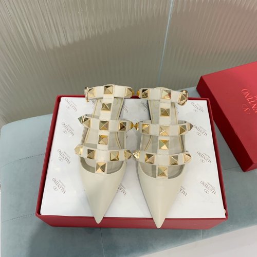 Valentino Women Shoes Mule Flip Flop Sandals ROMAN STUD CALFSKIN BALLET with Original Box Luxury Brand