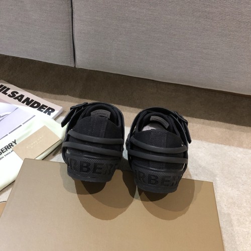 Burberry Mens Shoes Cotton and Leather Webb Sneakers
