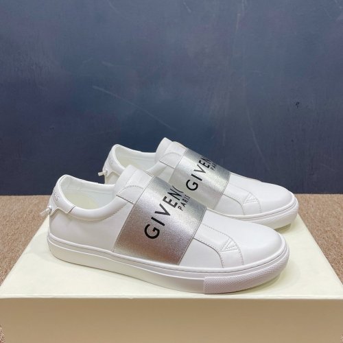Givenchy Men Shoes Fashion Type Luxury Brand GIVENCHY SNEAKERS IN LEATHER WITH LATEX BAND with Original Box