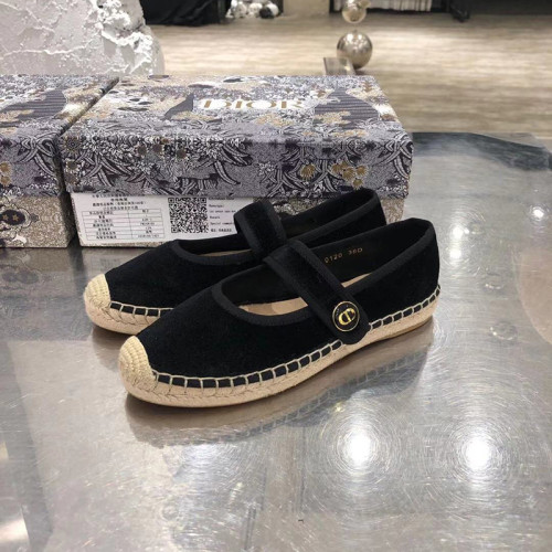 Dior Womens Shoes DIOR CARO ESPADRILLE BALLERINA FLAT