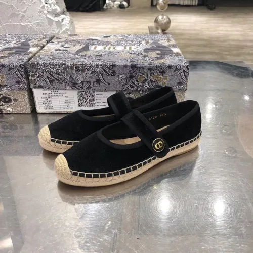Dior Womens Shoes DIOR CARO ESPADRILLE BALLERINA FLAT