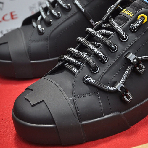 Dolce&Gabbana Men Shoes Sneakers Luxury Brand Portofino Sneakers in Mixed Materials
