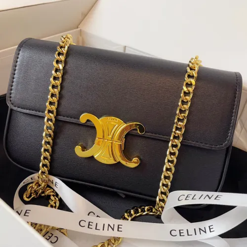 Celine Womens Bags Crossbody Design Luxury Brand CROSSBODY OVAL PURSE CUIR TRIOMPHE IN SMOOTH CALFSKIN with Original Box