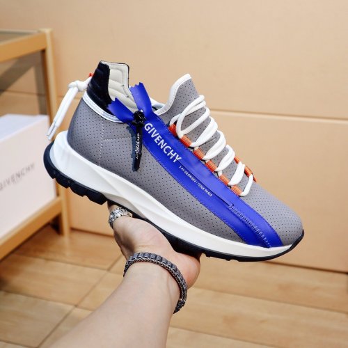 Givenchy Men Shoes Fashion Type Luxury Brand GIVENCHY SNEAKERS IN LEATHER WITH LATEX BAND with Original Box