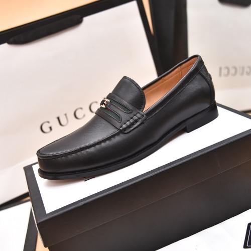 Gucci Mens Shoes Leather Design Luxury Brand Business Dress Shoes for Men with Original Box