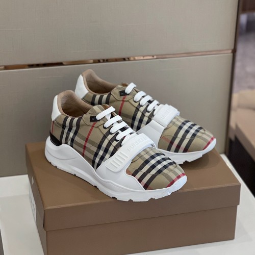 Burberry Womens Shoes Sneakers Fashion Type Luxury Brand Vintage Check Cotton Sneaker with Original Box