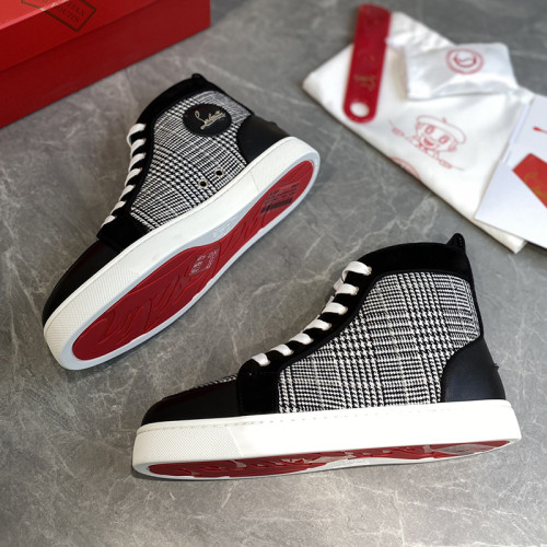 Christian Louboutin Mens Shoes Luxury Brand Red Bottom Design Louis Junior Spikes Flat with Original Box CL sneakers