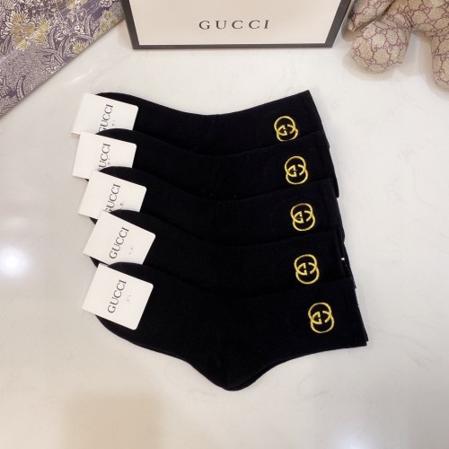 Gucci Socks 5 Pairs with Original Box Luxury Brand Breathable Gucci Sock