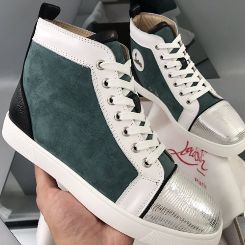 Christian Louboutin Mens Shoes Luxury Brand Red Bottom Design Louis Junior Spikes Flat with Original Box CL sneakers