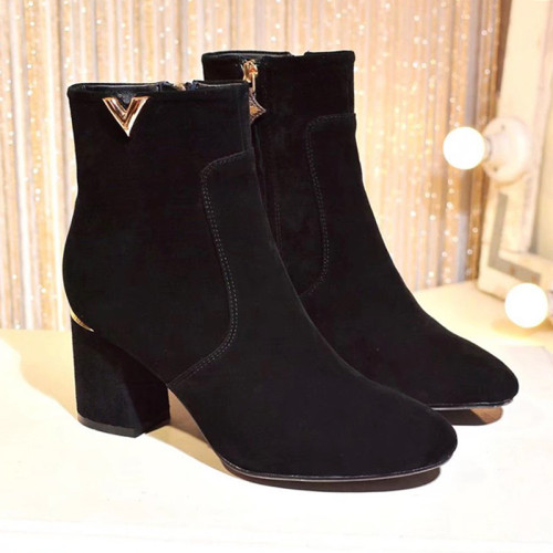 Louis Vuitton Women Shoes Boots Fashion Ankle Boots Luxury Brand Leather Design with Original Box