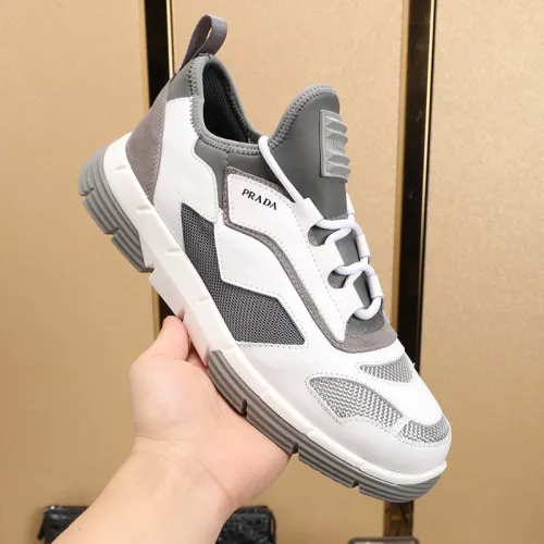 Prada Men Shoes Luxury Brand Sneakers Twist Technical Fabric Sneakers