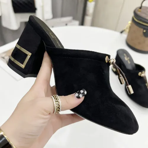 Louis Vuitton Womens Shoes Pumps Sandals Slippers Leather Design Luxury Brand Fashion Sandals with Original Box 6.5cm Heel