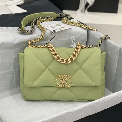 Chanel Womens Bags Shoulder Messenger Bags Chanel 19 Flap Bag Luxury Brand with Original Box