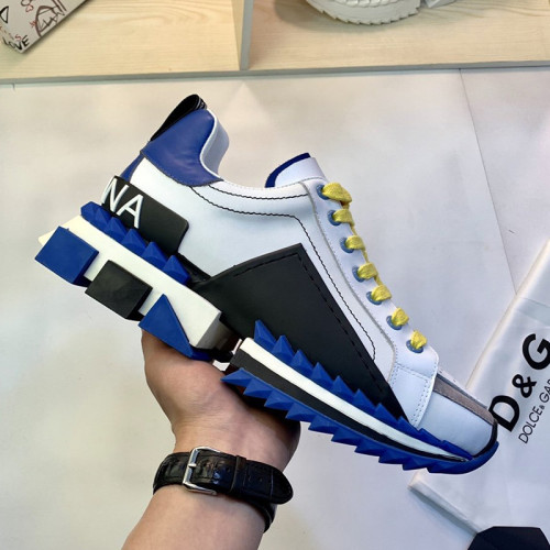 Dolce & Gabbana Womens Shoes Sneakers Lace-Up Luxury Brand Super Queen sneakers in calfskin with Original Box
