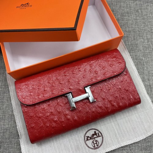 Hermes Womens Mens Wallets Purse Constance Clutch Leather Design Coin Bag with Original Box