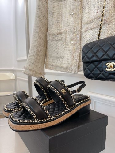 Chanel Womens Shoes Sandals Slippers Luxury Brand Design with Original Box