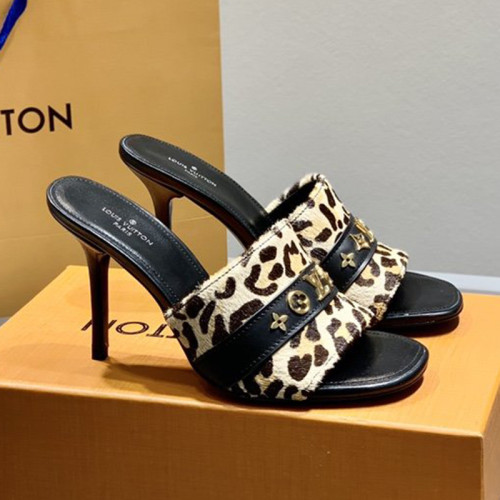 Louis Vuitton Womens Shoes Pumps Sandals Leather Design Luxury Brand Fashion Sandals with Original Box 10cm Heel