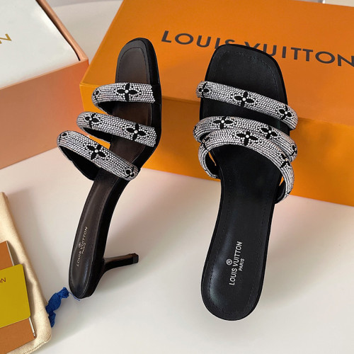 Louis Vuitton Womens Shoes Sandals Slippers Luxury Brand REVIVAL APPEAL MULE 1A93WI calf leather with Original Box 5.5cm Heel