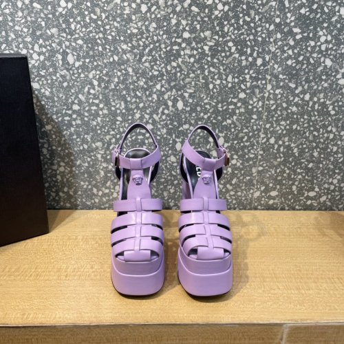 Versace Brand Womens Sandals Shoes Pumps Leather Big Size LA MEDUSA LEATHER PUMPS Design Luxury Brand Sandals for Women