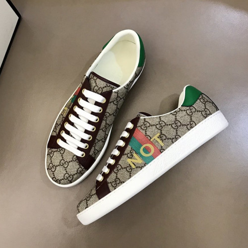 Gucci Women Shoes Sneakers Luxury Brand Women's 'Fake/Not' print Ace sneaker 636359 2GC10 8260