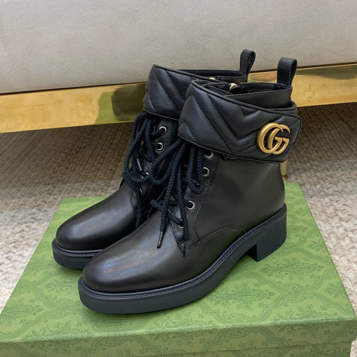 Gucci Women Shoes Boots Luxury Brand Fashion Women's ankle boot with Double G with Original Box 678984 17K40 1284