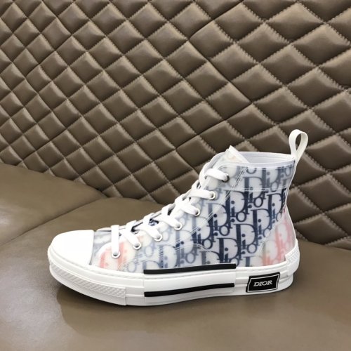 Dior Men Shoes Casual Luxury Brand B23 High-Top Sneaker Multicolor Dior Oblique Canvas 3SH118ZIK_H365