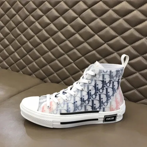 Dior Men Shoes Casual Luxury Brand B23 High-Top Sneaker Multicolor Dior Oblique Canvas 3SH118ZIK_H365