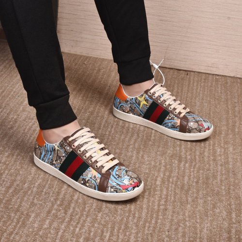 Gucci Womens Shoes Fashion Sneakers Lace-Up Luxury Brand Women's Ace Embroidered Sneaker with Original Box