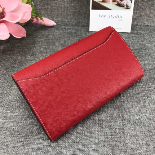 Hermes Womens Mens Wallets Purse Card Holder Leather Long Design Coin Bag with Original Box