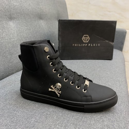 Philipp Plein Men Shoes High Top Sneaker Fashion Design Luxury Brand