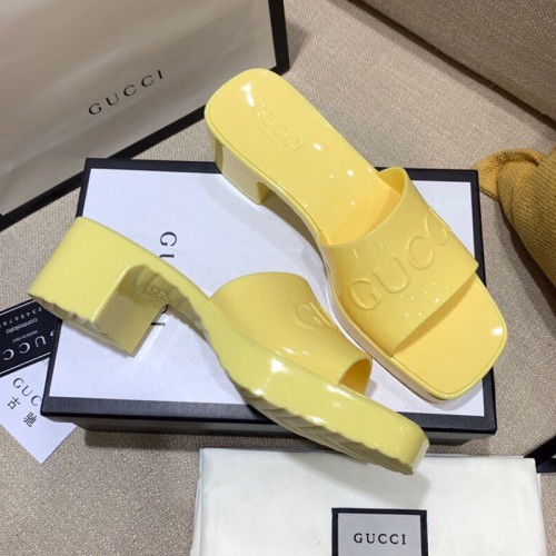 Gucci Womens Shoes Sandals Slides Slippers Luxury Brand Thick Sole 5cm Heel Design Women's GG slide sandal with Original Box