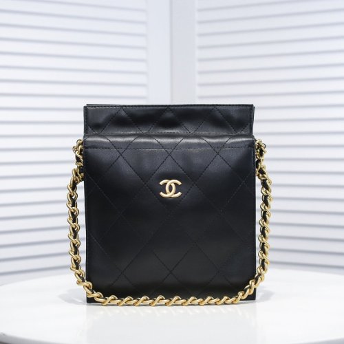 Chanel Womens Crossbody Bags Rucksack Drawstring Bucket Bag