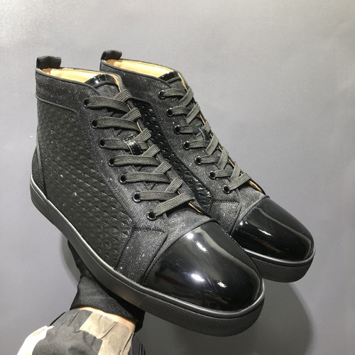 Christian Louboutin Mens Shoes Luxury Brand Red Bottom Design Louis Junior Spikes Flat with Original Box CL sneakers