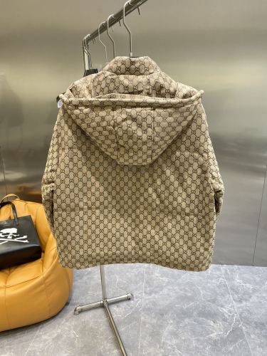 Gucci X The North Face Design Mens Womens Winter Windprood Down Jackets Keep Warm 90% White Duck Down
