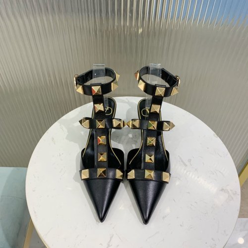 Valentino Women Shoes Mule Flip Flop Sandals ROMAN STUD CALFSKIN PUMP 40 MM VW0S0CB3ZWM0NO with Original Box