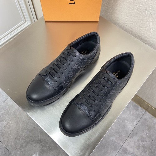 Louis Vuitton Mens Shoes Fashion Sneakers Luxury Brand MATCH-UP SNEAKER Monogram Eclipse Canvas 1A2R4S