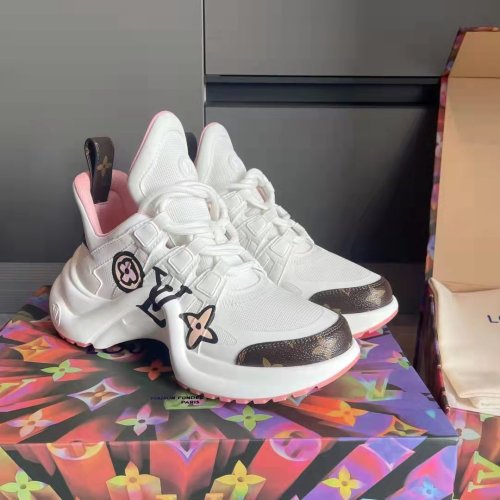 Louis Vuitton Women Shoes Sneakers Luxury Brand Design Fashion LV ARCHLIGHT SNEAKER with Original Box 1A93XA
